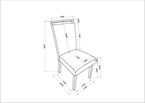 English Elm 5pc White Marble Dining Set with Upholstered Beige Chairs, Nailhead Trim, Rectangular 66" Table B011S01002