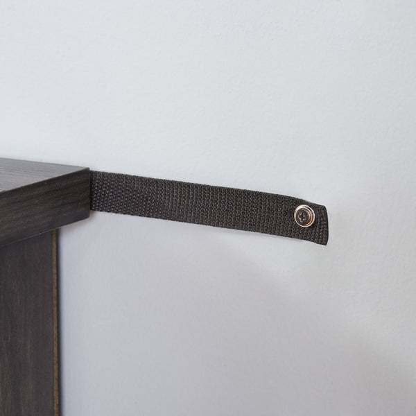 English Elm Multipurpose Sliding Door TV Stand with Built-In 1400W Electric Fireplace, Storage & Cable Management 65" Charcoal grey W1758S00018