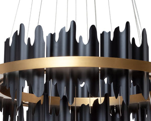 Sunpan Icarus Chandelier - Striking Black and Gold Design for a Stunning Ambience in Any Space Large - W x 60D x 106.25H
