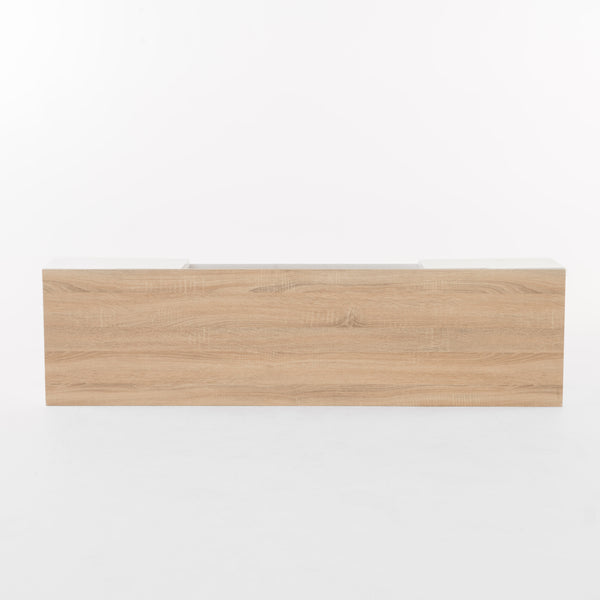 English Elm Christopher Knight Home® - TV STAND Mid-Century Modern White & Oak with Tempered Glass Shelf, Ample Storage, Stylish Design 57888.00