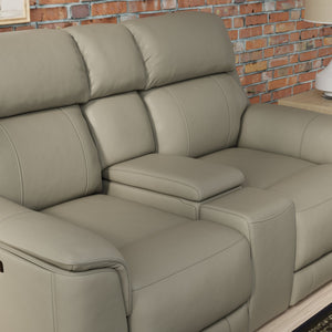 English Elm Oslo Dual Power Reclining Love Seat With Console - Premium Comfort, Usb Ports, And Stylish Design! B339P411565
