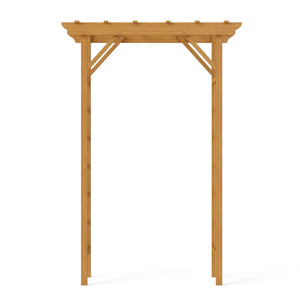English Elm Wooden Garden Arch Solid Freestanding Trellis for Climbing Plants and Ceremonies W2640P356954