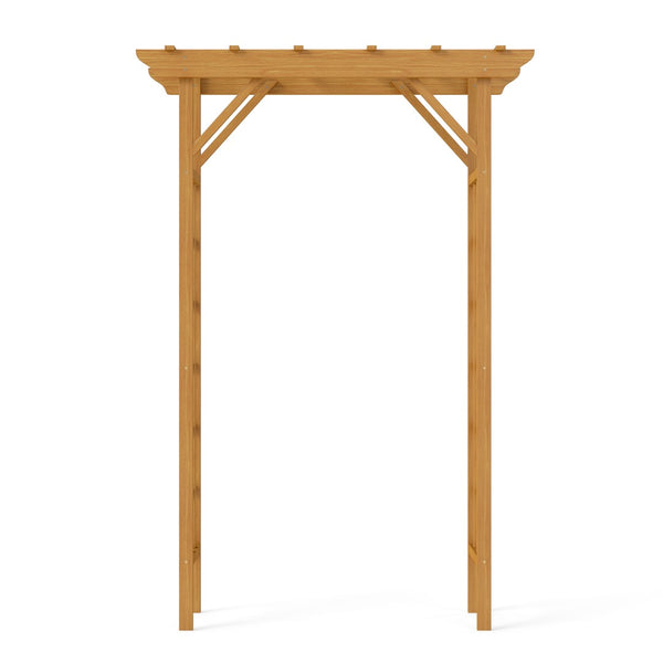 English Elm Wooden Garden Arch Solid Freestanding Trellis for Climbing Plants and Ceremonies W2640P356954