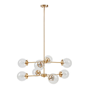 JLA Home INK+IVY - 8-Light Calista Mid-Century Metal Chandelier with Up/Down Illumination, Dimmable, Adjustable II150-0153
