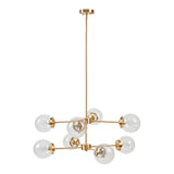 INK+IVY Calista Modern/Contemporary 8-Light Metal Chandelier with Globe Bulbs II150-0153 Gold/Clear