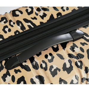 English Elm Hardshell Polycarbonate Luggage Set Three Piece Spinner Suitcases with Tsa Lock Brown Leopard N732P218227W