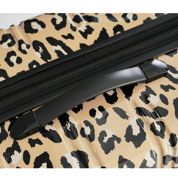 English Elm Hardshell Polycarbonate Luggage Set Three Piece Spinner Suitcases with Tsa Lock Brown Leopard N732P218227W