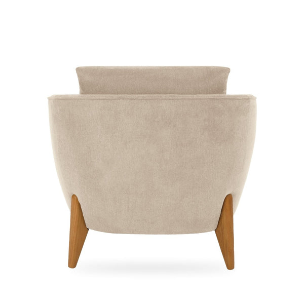 English Elm Accent Armchair Upholstered Low Profile Reading Chair with Lumbar Pillow Modern Living Room Seat Beige W2308P462642