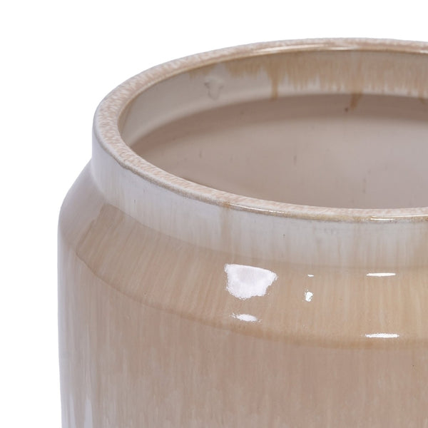 English Elm Set Of 2 Gradient Ceramic Flowerpots - Modern Indoor/Outdoor Planters For Elegant Plant Displays W3273P322301-GIGA