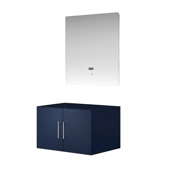 English Elm Navy Blue Bath Vanity With Led Mirror - 30 In. W X 22 In. D, Fully Assembled For Quick Setup B2731S00494