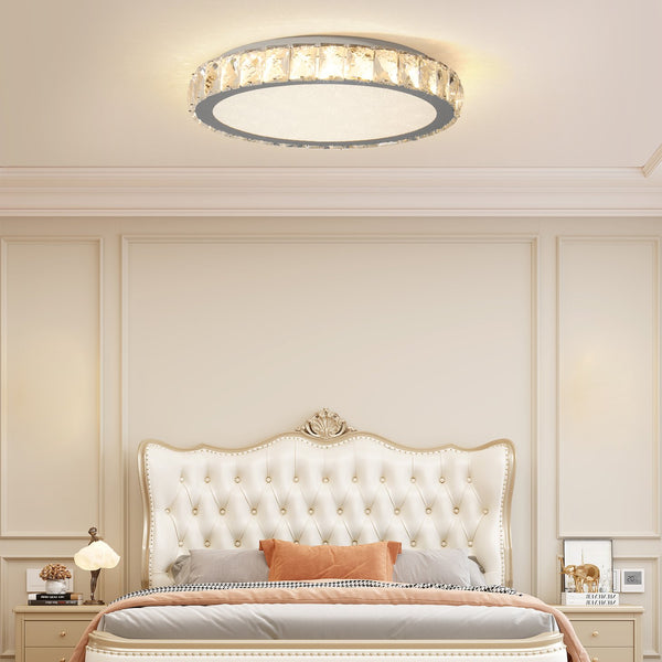 English Elm Crystal LED Ceiling Light 19.7" Flush Mount 45W Dimmable Crystal Fixture Luxury Energy-Saving Elegance W1340P189397