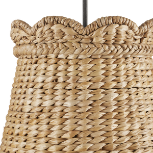 Annabelle Pendant - Artisan-Made Woven Light Fixture in Natural Water Hyacinth with Parisian Flair