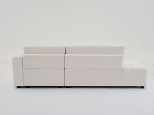 English Elm Scandinavian Channel Tufted L Shaped Sectional Sofa with Plush Foam Cushioned Seating B2730S00042