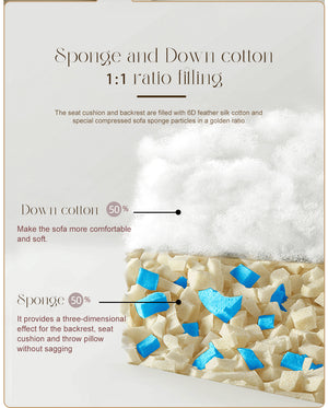 English Elm Modular Sectional Sofa - Space-Saving Modern Design, Cozy Sherpa Fabric, Perfect For Small Rooms W3622S00001