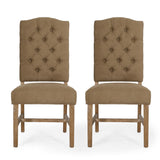 Christopher Knight Home® - Noble House - Hyvonen Contemporary Fabric Tufted Dining Chairs - Set Of 2