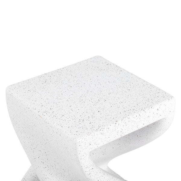 English Elm Outdoor Mgo Side Table Twisted Pedestal Terrazzo Speckled All Weather Patio End N765P382572G