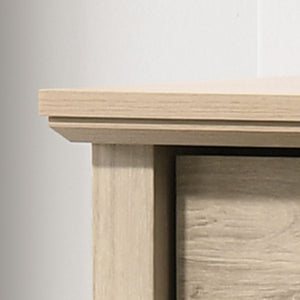 English Elm Elara Sleek 4-Drawer Chest with Bold Black Hardware — Modern Storage, Smooth-Glide Drawers, Durable Craftsmanship Light Oak B061P360307