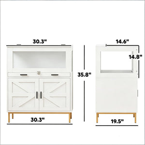 English Elm Spacious Small Animal Habitat with Acrylic Panels Storage Cabinet and Slide Out Tray T3971P500044