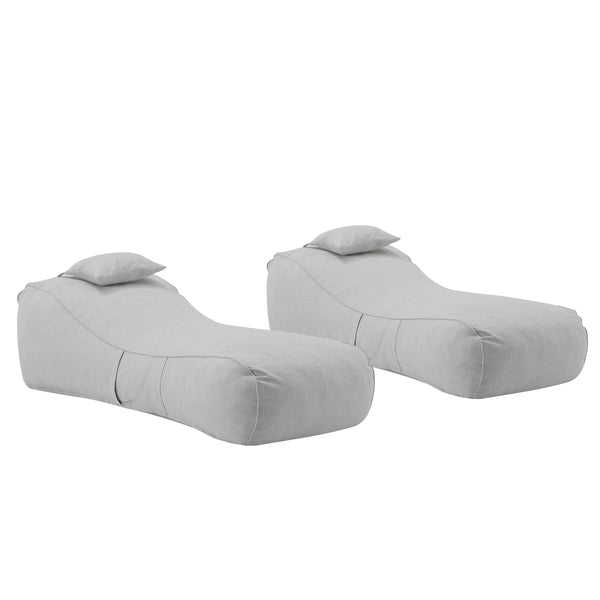 English Elm Christopher Knight Home® - Lemoore Outdoor Bean Bag Lounge Chair Set Of 2 - Weather-Resistant, Cloud-Like Comfort For All N775P265563G-S2