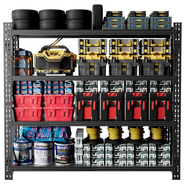 English Elm Heavy Gauge Steel Industrial Shelving Unit 6000 Lb Capacity Warehouse Garage Rack T2398S00004