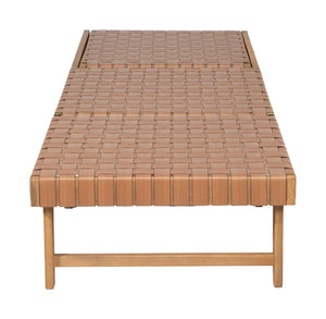 Zuo Modern Breath Chaise Lounge Brown - Modern Acacia Wood & Synthetic Rattan For Elegant Indoor Relaxation Brown Solid Acacia Wood,100% Polyethylene 704162-zuo-modern