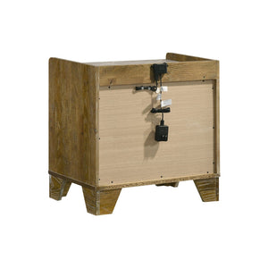 English Elm 2-drawer Italian Modern Nightstand Two-tone Wood Melamine Finish Bedroom Storage B016P453635