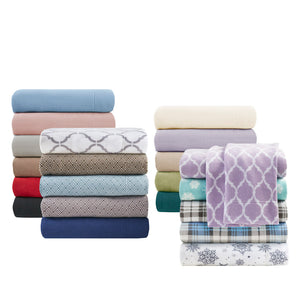 JLA Home True North by Sleep Philosophy - Sheet Micro Fleece Sheet Set — Ultra-Soft Brushed Bedding, Warm Breathable Comfort, Machine Washable, Assorted Styles SHET20-842