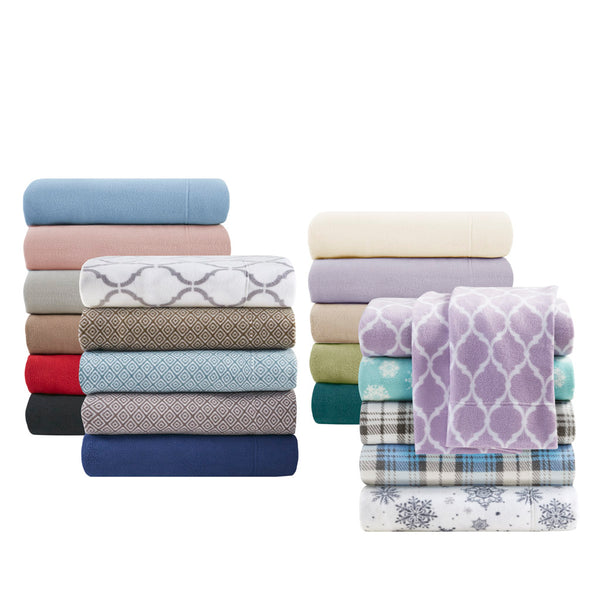 JLA Home True North by Sleep Philosophy - Sheet Micro Fleece Sheet Set — Ultra-Soft Brushed Bedding, Warm Breathable Comfort, Machine Washable, Assorted Styles SHET20-842