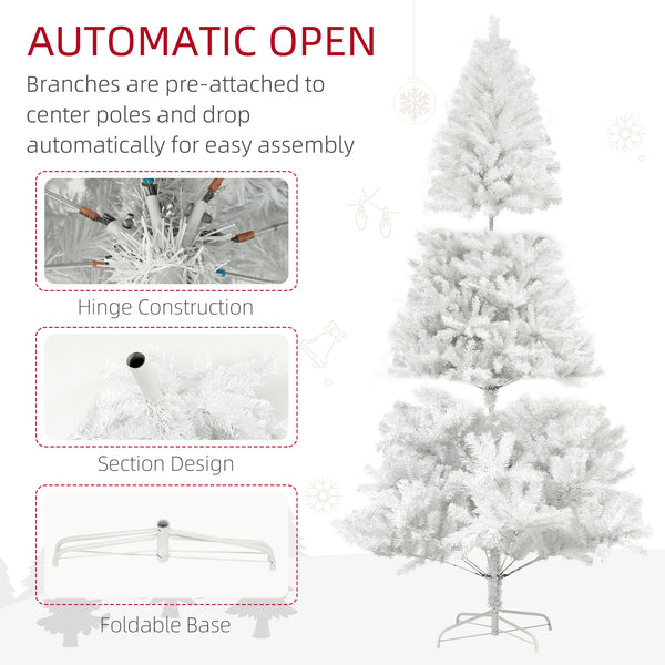 English Elm Homcom 9Ft Tall Unlit Artificial Christmas Tree With 2132 Lush Branch Tips - Easy Auto Open Setup W2225P249636
