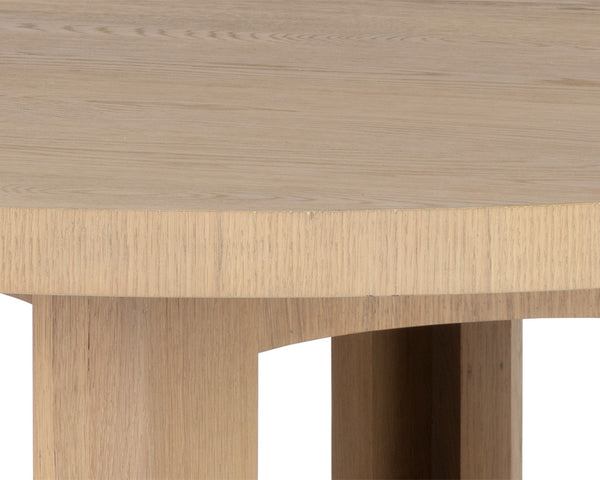 Sunpan Elma Dining Table - Mid-century Modern Design, Natural Oak Finish, 60" Long For Elegant Dining Spaces Brown Wood 110551