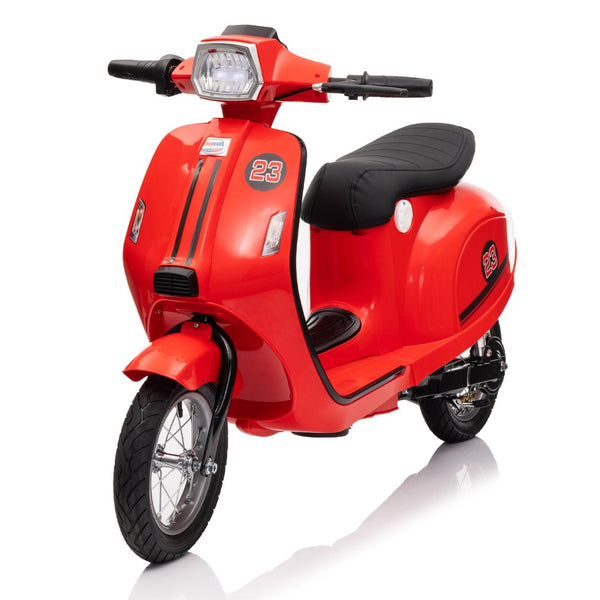 English Elm 24v Kids Electric Dirt Bike with Pneumatic Tires Suspension and Bluetooth for Ages 8-14 W1578P297812