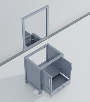English Elm Dark Grey Bath Vanity Set With Mirror - 30" W X 22" D, Modern Design For Small Bathrooms, Ready To Install B2731S00503