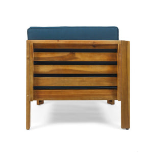 English Elm Cambridge Acacia Wood Outdoor L Shaped Sectional Sofa Set with Teak Finish Patio 63705.00DT