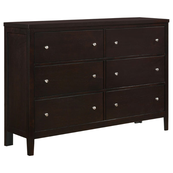 English Elm Pocatello 5-Piece California King Bedroom Set: Modern Cappuccino Wood & Black Faux Leather Elegance B062S00922-GIGA