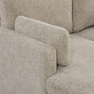 English Elm 63.39" Chenille Convertible Sofa Bed with Pocketed Spring Cushions for Modern Living Spaces Taupe W3189S00031