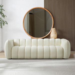 English Elm Ashcroft Furniture - Marissa Sofa (Cream Boucle)