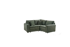 English Elm 3 Green Corduroy Sofa with Detachable Seat & Back Cushions, Solid Wood Frame, Washable Covers, Modern Apartment Couch W2582S00167