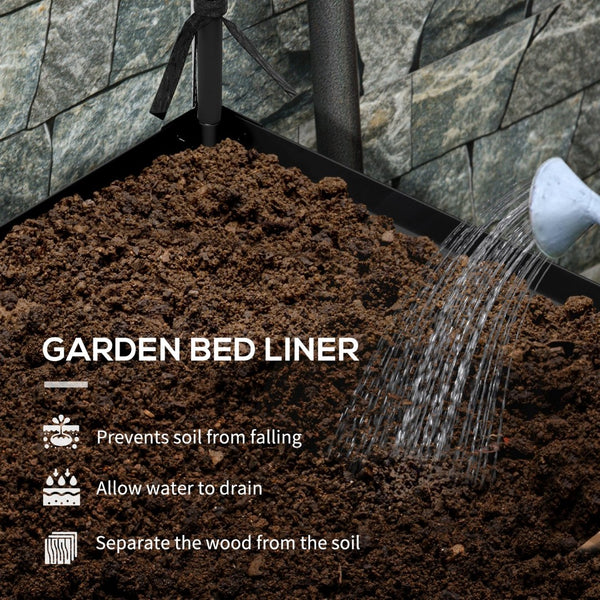 English Elm Self-draining Elevated Fir Wood Planter with Lattice Trellis for Backyard Gardens T3971P422986