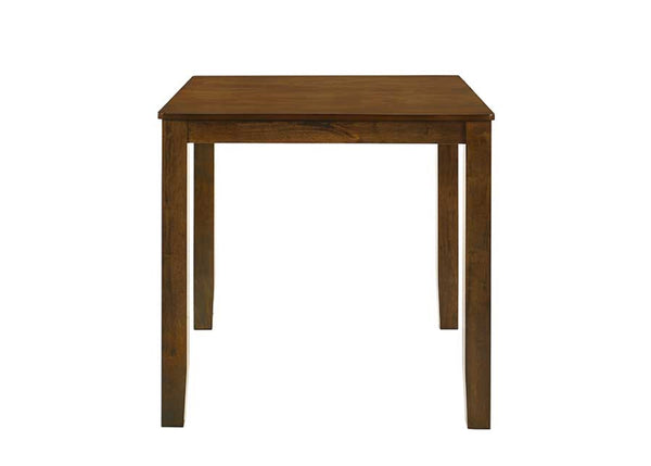 English Elm Beautiful 5Pc Counter Height Dining Set with Square Wood Table and Upholstered Side Chairs, Elegant Finish Cherry 38.6 L x 37.4 W x 4.7 H B011S01296