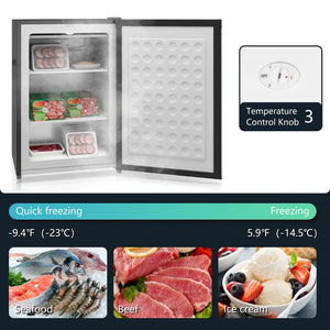 English Elm Homcom Compact Upright Freezer 3 Cu Ft with Adjustable Thermostat for Dorm Apartment W2225P200389