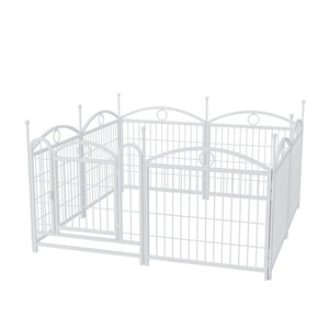 English Elm Dog Playpen 8 Panel Heavy Duty Iron Pet Enclosure Foldable Indoor Outdoor Exercise Pen W368P233997