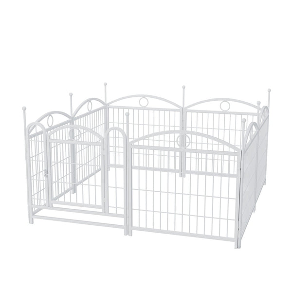 English Elm Dog Playpen 8 Panel Heavy Duty Iron Pet Enclosure Foldable Indoor Outdoor Exercise Pen W368P233997
