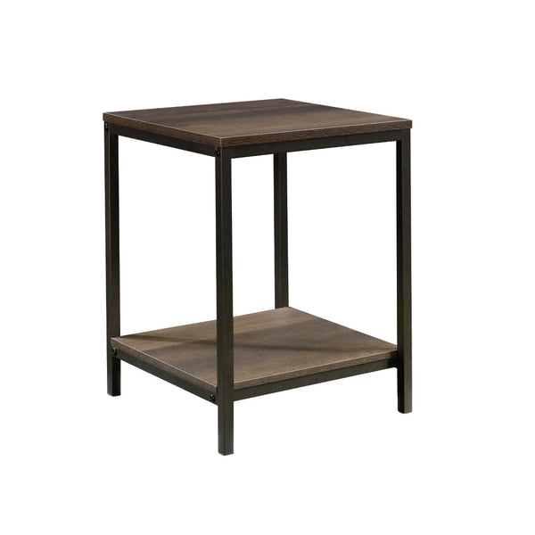 English Elm Side Table - Stylish Brown Finish, Compact Design With Sturdy Metal Frame For Versatile Storage & Display B356P367922-GIGA