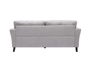 English Elm Damiano Woven Fabric Sofa and Loveseat Set with Solid Wood Legs for Living Rooms B2749S00152
