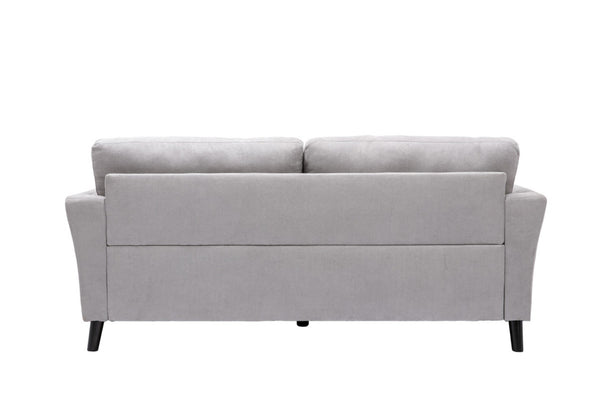 English Elm Damiano Woven Fabric Sofa and Loveseat Set with Solid Wood Legs for Living Rooms B2749S00152