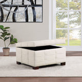 OSP Home Furnishings Detour Strap Ottoman Linen