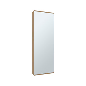 English Elm Leto Wall Shoe Cabinet with Full Length Mirror Natural Oak Entryway Organizer B070P316857