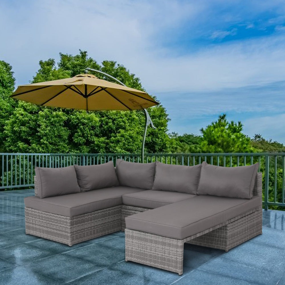 English Elm Patio Sofa With Water-Resistant Cushions - Stylish Outdoor Seating For Comfort & Durability! B205S00057-GIGA