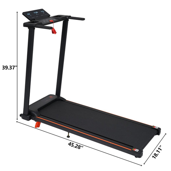 English Elm Treadmill Foldable 3hp Motor with Incline Adjustable Feet and Anti-slip Running Belt N728P191958B