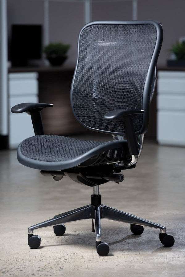 OSP Home Furnishings Executive Mesh High Back Office Chair with Lumbar Support Ergonomic Adjustable Seating 818A-11P9C1A8